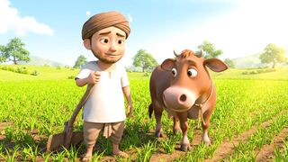 The Honest Farmer and the Talking Cow  Kids Moral Story in HindiUrdu  MoralStoriesBox
