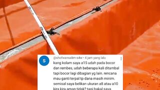 FIX tidak AWETTerpal dibawah A20 untuk PEMBESARAN ikan lele