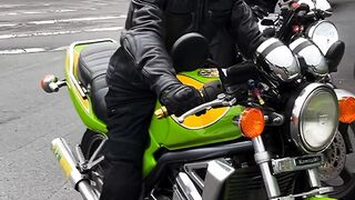 カワサキバリオスとホンダホーネット 草津温泉に向けて グランプリテイクオフッ