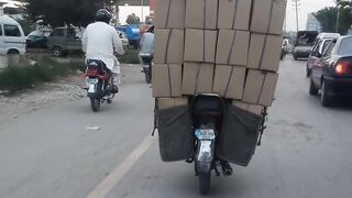 Heavy load on bike