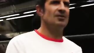 Luis Figo takes on zero-gravity football at 20000