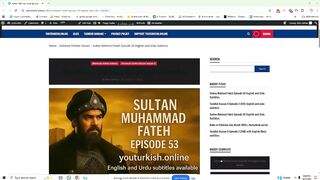 Sultan Mehmed Fateh Episode 53 English and Urdu Subtitles