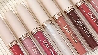 8pcs Matte Liquid Lipstick Set - Waterproof, Non-Stick, Long-Lasting Lip Gloss in Brown, Pink, Purple  Red Shades with Plant Squalane.