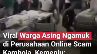 VIRAL WARGA ASING NGAMUK DI PERUSAHAAN ONLINE SCAM
