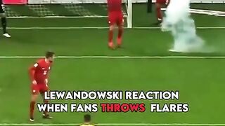 Other players running after flares thrown vs MATERRAZI AND RUI COSTA