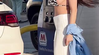 Most Seducive Beauty at Petrol Pump