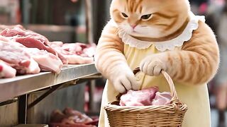Cats Day Out Shopping for Ingredients and Cooking Up a Storm