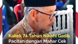 Kakek 74 Tahun Nikahi Gadis 24 Tahun di Pacitan, Mahar Capai Rp 3 Miliar