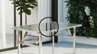 Portable Folding Table - Space-Saving Stainless Steel Desk with Smooth Surface,