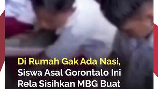 Momen Haru di SD Gorontalo Anak Bawa Pulang MBG untuk Sang Ibu