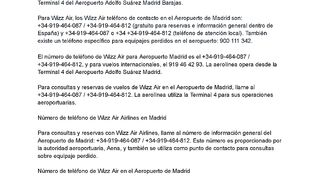 teléfono Wizz Air aeropuerto Madrid ! Cómo llamar a Wizz Air en aeropuerto Madrid?