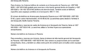 Avianca Panama telefono Aeropuerto ! Cómo llamar a Avianca en Aeropuerto Panamá?