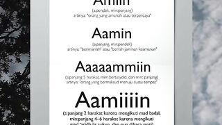 Apakah sudah benar lafal "amin" anda?????
