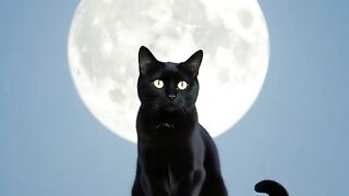 The Midnight Hunter Unveiling the Enigmatic Beauty of the Black Cat  Full Moon