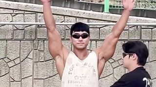 Washing a person instead of a car