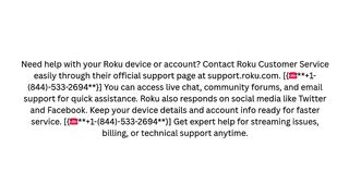 FULL Access Guide to Roku Customer Service ((Expert Support! ))