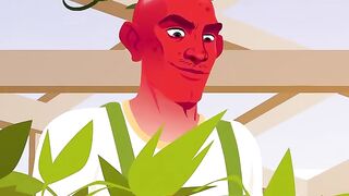 The girl grew her love in a greenhouse