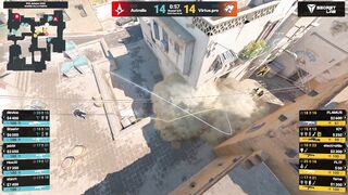 HooXi - 4 quick AK HS kills on the bombsite A defense (initial frags)