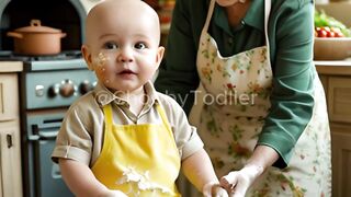 Baby Helps Grandma Make Pizza Cutest Cooking