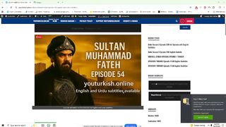 Sultan Mehmed Fateh Episode 54 English and Urdu Subtitles