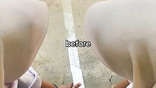 prank sticking double tape on friends