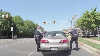 then suddenly opens fire on officers