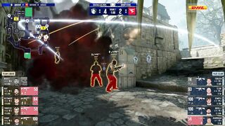 s1mple - 3 instant AK kills on the bombsite B defense (finishing frags - clean round)