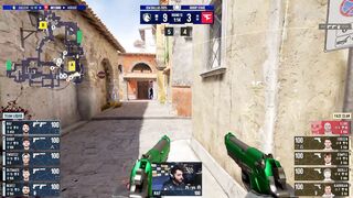 s1mple - 4 Glock kills (2 HS) on the bombsite A offensive