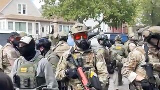 Southeast Chicago residents were throwing eggs and rocks as you can see in this  is what kicked off the tear gas and pepper pellet response.