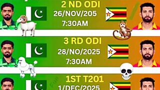 Pak vs Zimbabwe ODI t20 schedule