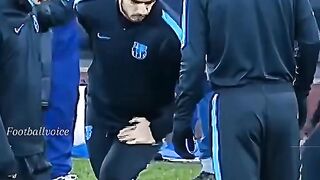 Funny player football training