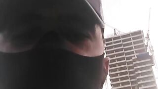 Running with a sports mask in Morocco