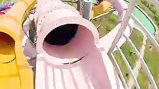 bella ciao playground parkour waterslide chasing