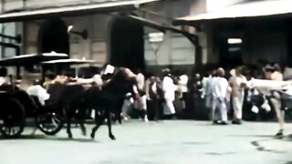 Suasana Stasiun Bandung di tahun 1920-an, saat kereta dari Batavia baru tiba.