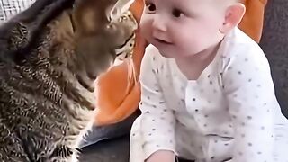 Baby and cat 4