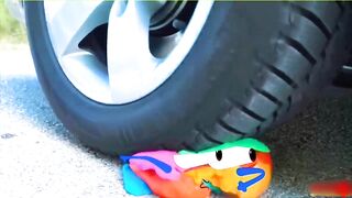 Experimento Carro vs Geléia, Pasta de Dente, Coca Cola  Esmagando Coisas Crocantes e Macias