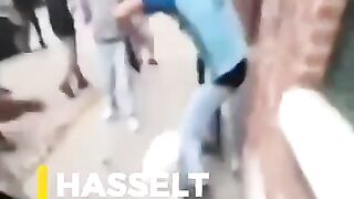 A Flemish teen is brutally kicked and hunted by foreigners in the city of Hasselt in Belgium