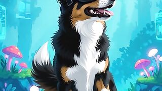 Dog in the Metaverse!  VR Headset for Pets (Sci-Fi Art)