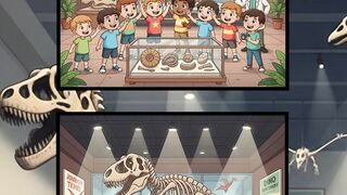 Adventure in the Dinosaur Museum   Can You Spot the Differences?