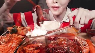 Ayam Paha Utuh BBQ dengan Sosis Frank Mukbang ASMR