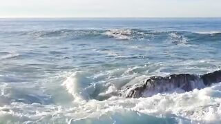 Big waves on the beach