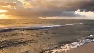 Evening atmosphere on the beach