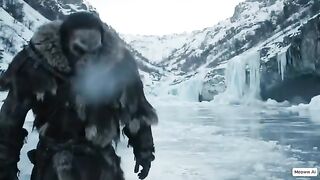 60,000 BC  Hunting a Giant Fish under the Snowstorm
