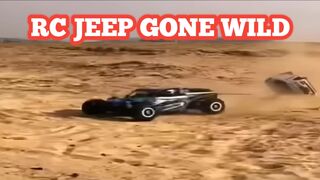 RC Jeep Gone Wild on the Sand!