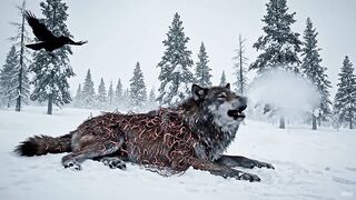 Brown Wolf Rescue from Spinewyrms   Emotional Animal Rescue Story in the Siberian Taiga