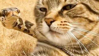 Brave Cat Vlogging Alone in the African Jungle   Face to Face with Cheetah, Tiger  Giant Python!
