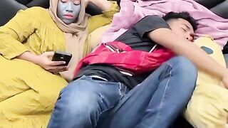 Husband see wife after afraid funny