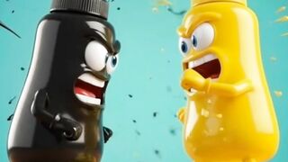 Black Ketchup vs Mustard
