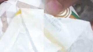 Unboxing McDonald burger