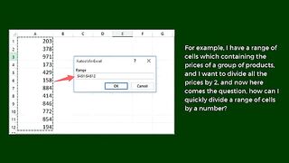 How to divide range of cells by a number in Excel_(360P)